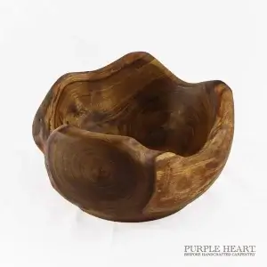 Rustic Laburnum Wood Bowl