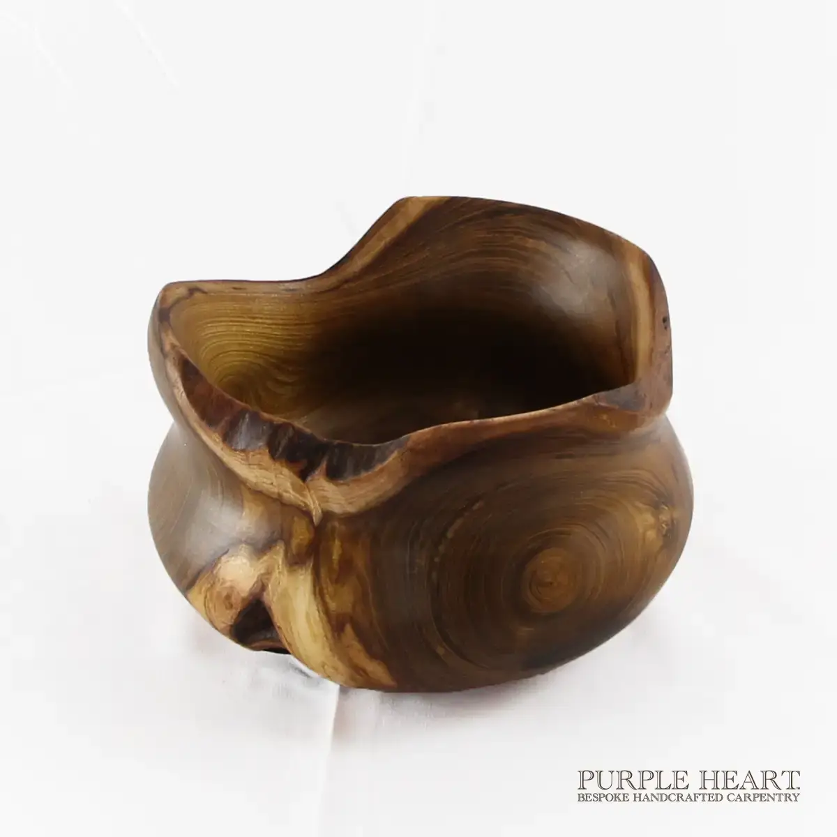 Rustic Laburnum Wood Bowl - Image 3