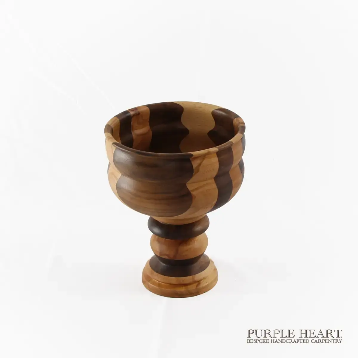 Walnut & Cherry Wood Chalice (Striped) - Image 2