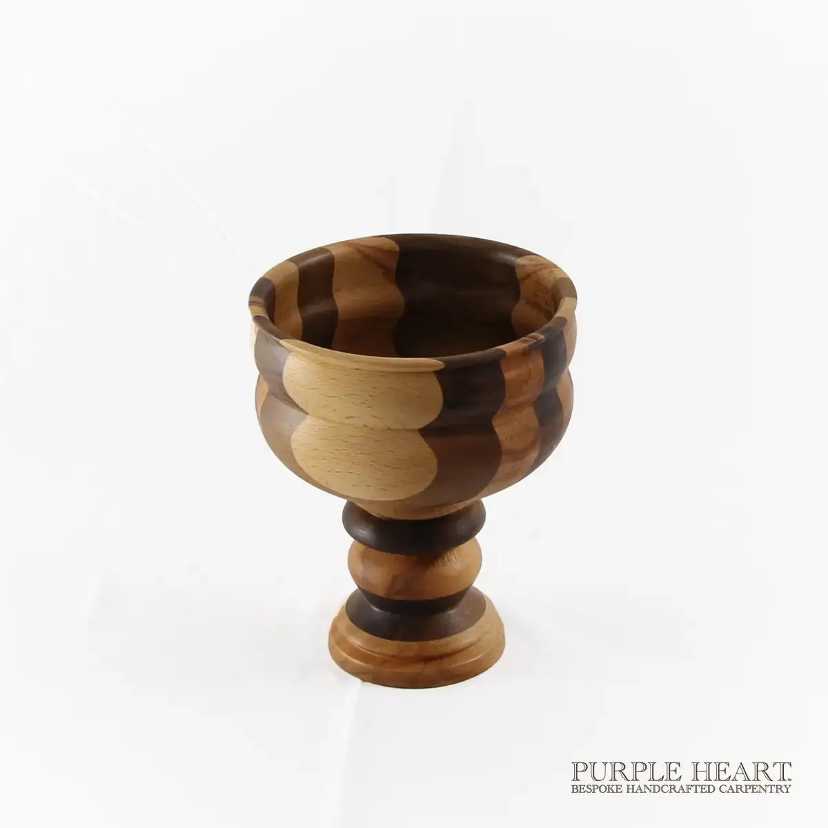 Walnut & Cherry Wood Chalice (Striped) - Image 3