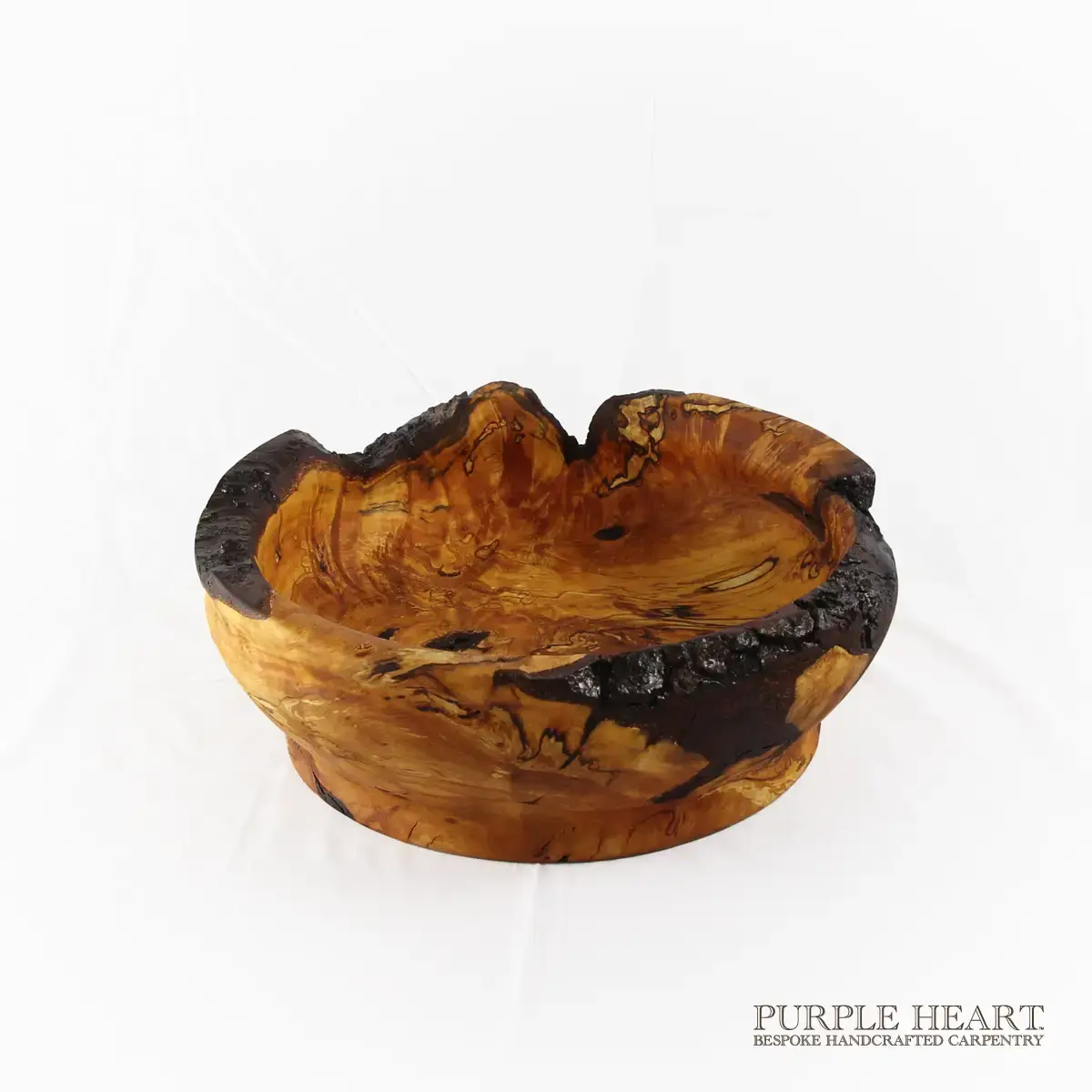 Rustic Spalted Silver Birch Wood Bowl - Image 3