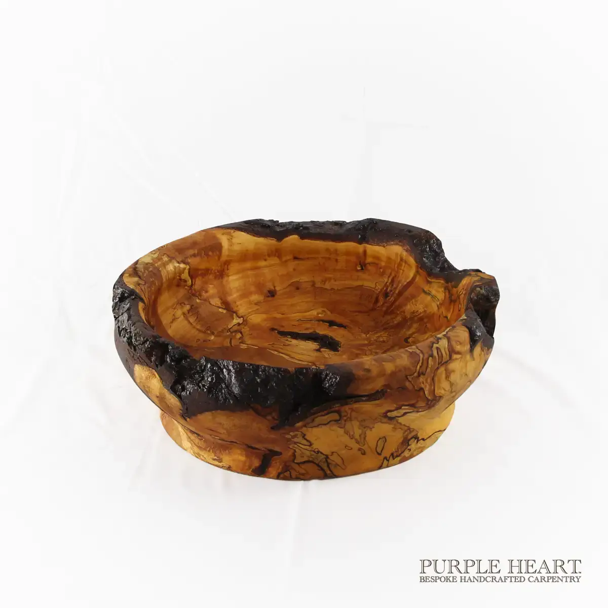 Rustic Spalted Silver Birch Wood Bowl - Image 4