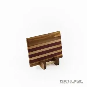 Purple Heart, Walnut, and Beech Wood Cheeseboard (Small)