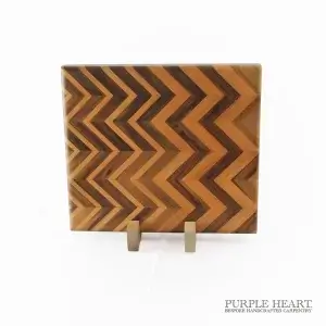 Alternative view of Chevy and Walnut Chevron Wooden Chopping Board