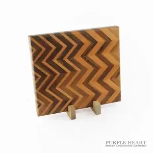 Chevy and Walnut Chevron Wooden Chopping Board