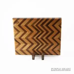 Alternative view of Cherry and Walnut Wood Chopping Board