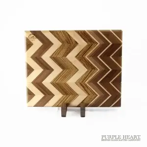 Alternative view of Cherry, Beech, Walnut and Zebra Wood Chopping Board