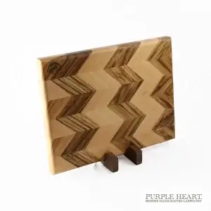 Cherry and Zebra Wood Chopping Board