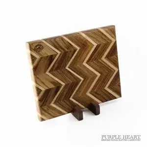Cherry and Zebra Chevron Wooden Chopping Board