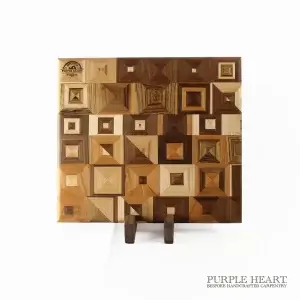 Alternative view of Thick Abstract Parquet Wooden Chopping Board