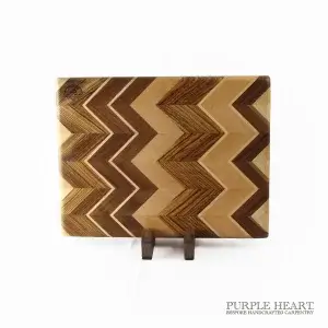 Alternative view of Cherry, Maple, Walnut and Zebra Wooden Chopping Board