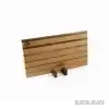 Handcrafted cherry and walnut striped wooden chopping board with contrasting hardwood design