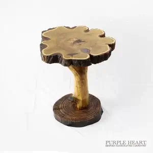 Decorative Yew Tree Wood Table