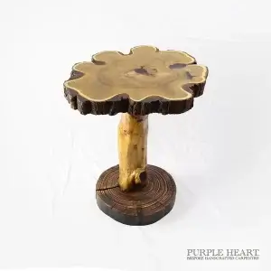 Alternative view of Decorative Yew Tree Wood Table