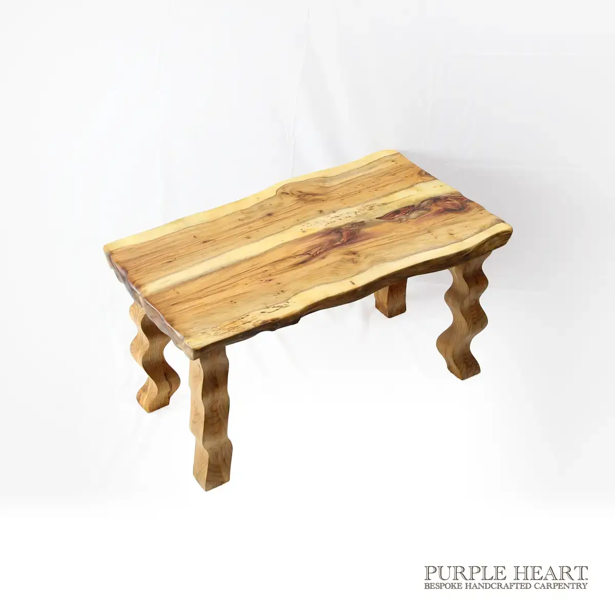Yew Tree Wood Wavy Leg Table