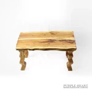 Alternative view of Yew Tree Wood Wavy Leg Table