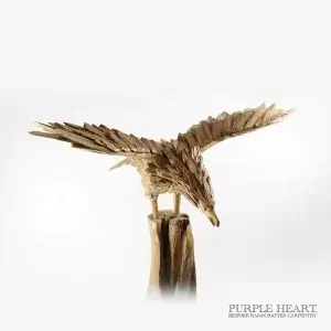 Decorative Wooden Eagle Sculpture
