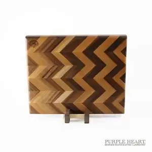 Alternative view of Cherry and Walnut Wood Chopping Board