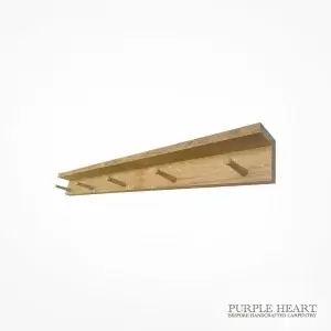 Alternative view of Personalised Wooden Coat Hooks with Hat Shelf