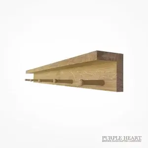 Personalised Wooden Coat Hooks with Hat Shelf