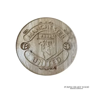 Handcrafted bespoke wooden pedestal lectern with engraved crest detail and polished hardwood finish